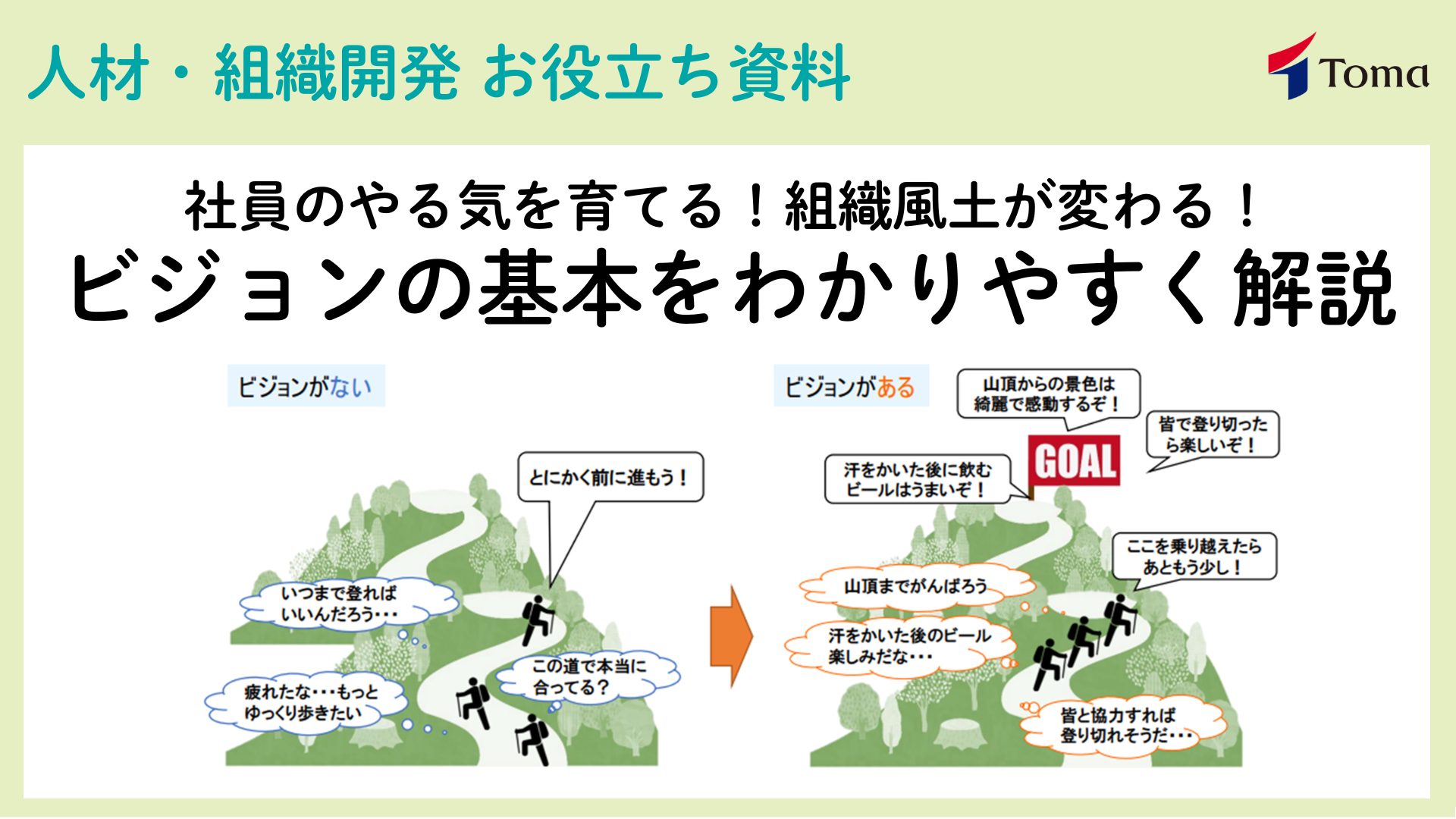 社員のやる気を育てる！組織風土が変わる！ ビジョンの基本をわかりやすく解説